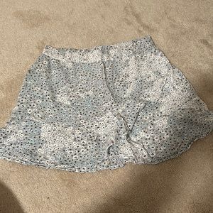 Blue floral skirt
